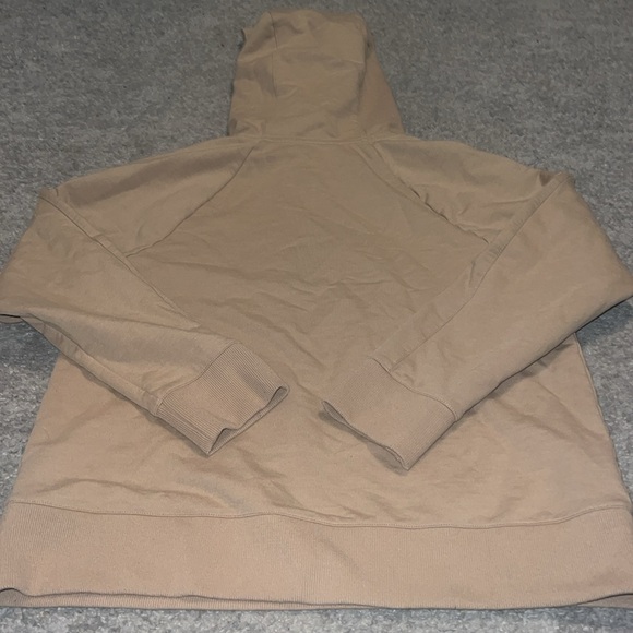 Theory hoodie hood jacket beige brown color theory hood size large - Picture 7 of 11
